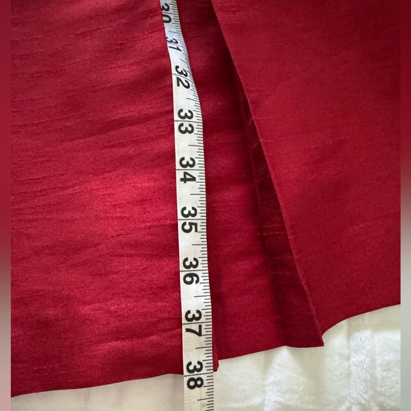 Alfred Sung Women’s Red Size 8 Formal Mini Dress Pleated Pockets Fully Lined - Picture 6 of 10